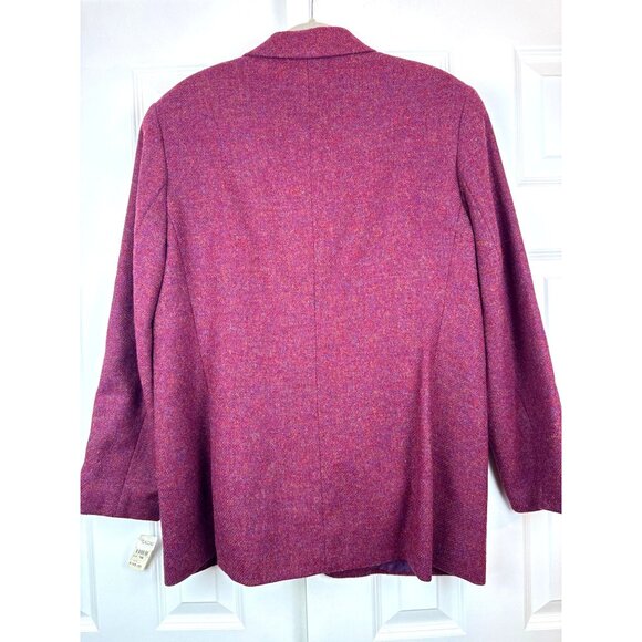 NWT Talbots 100% Wool Blazer Jacket Cranberry Crest Buttons Made in USA 16 - Picture 6 of 16